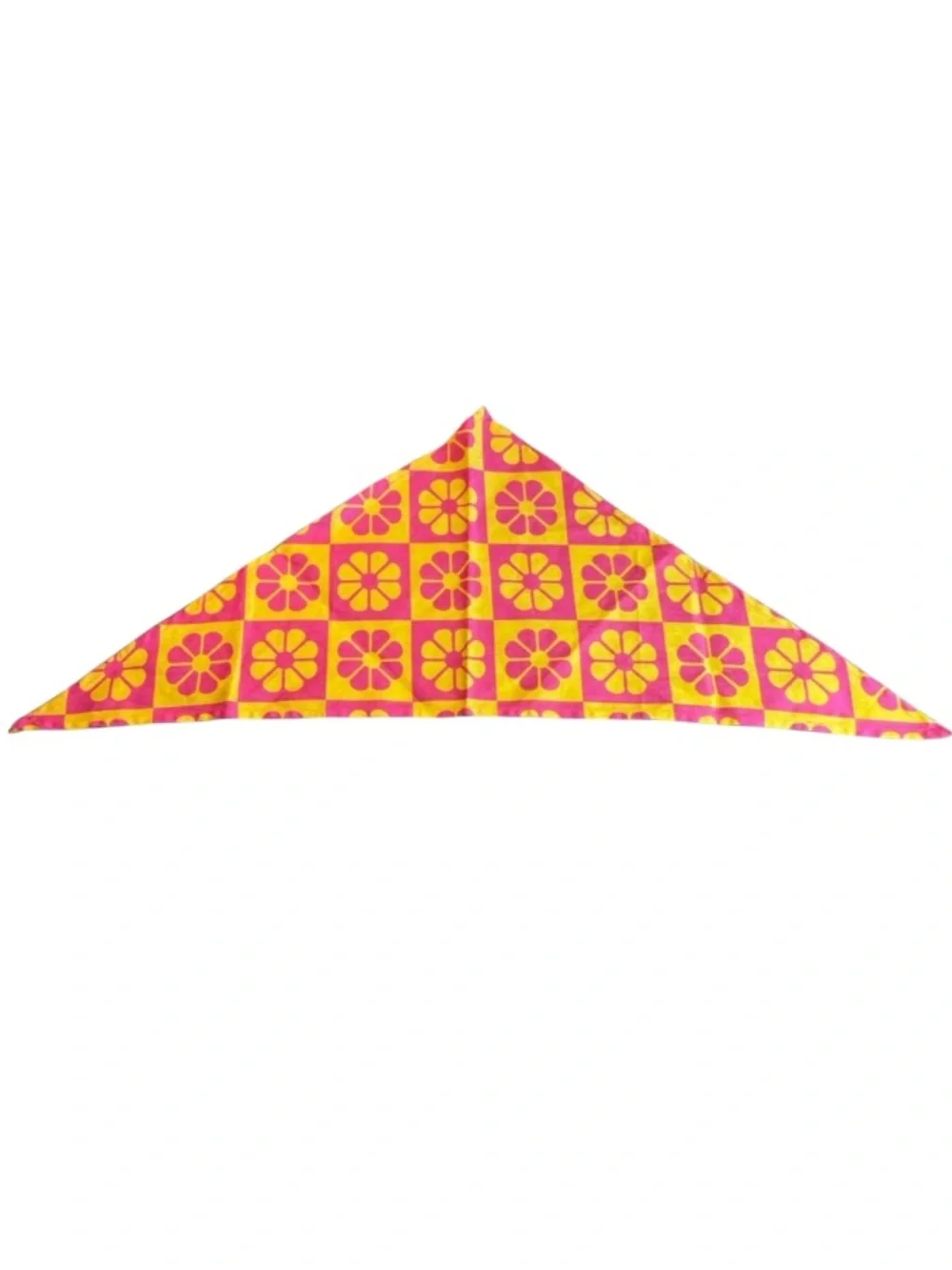 Rare NWOT Lucy & Yak Organic Cotton Lottie Neck Scarf/Bandana Pink Yellow